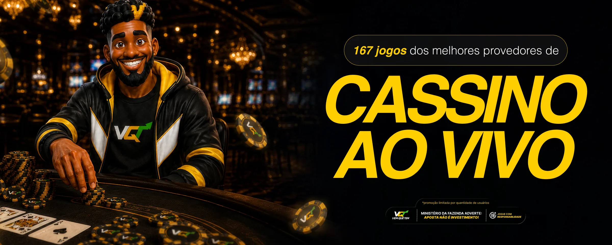 Cassino ao vivo: mesas reais, com crupiê de verdade.