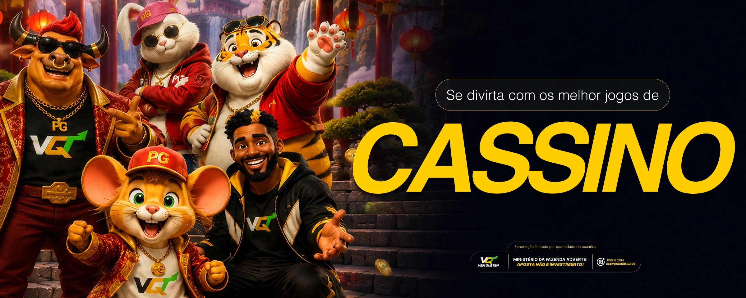 Cassino: mais de 10 mil jogos dos melhores provedores.
